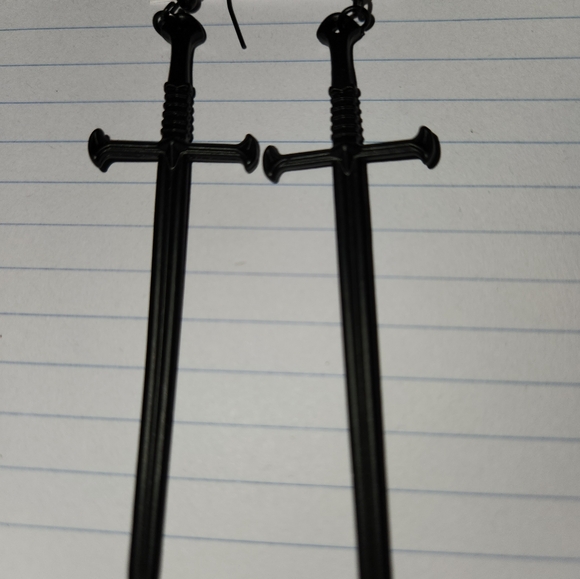 Sword Earrings - Picture 1 of 3